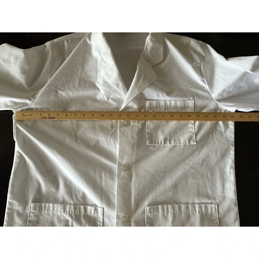 White Lab Coat Uniform Size 44 Made in USA 24.5